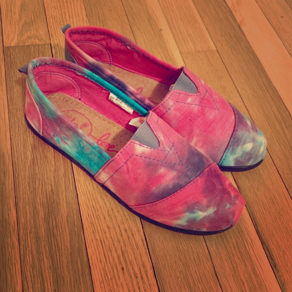 Tie dye flats